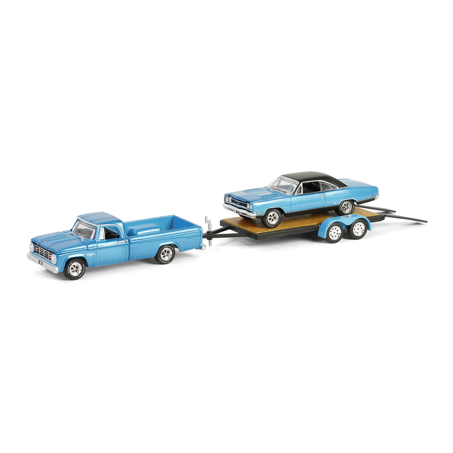 Plymouth GTX with Dodge D-200 & Flatbed Trailer