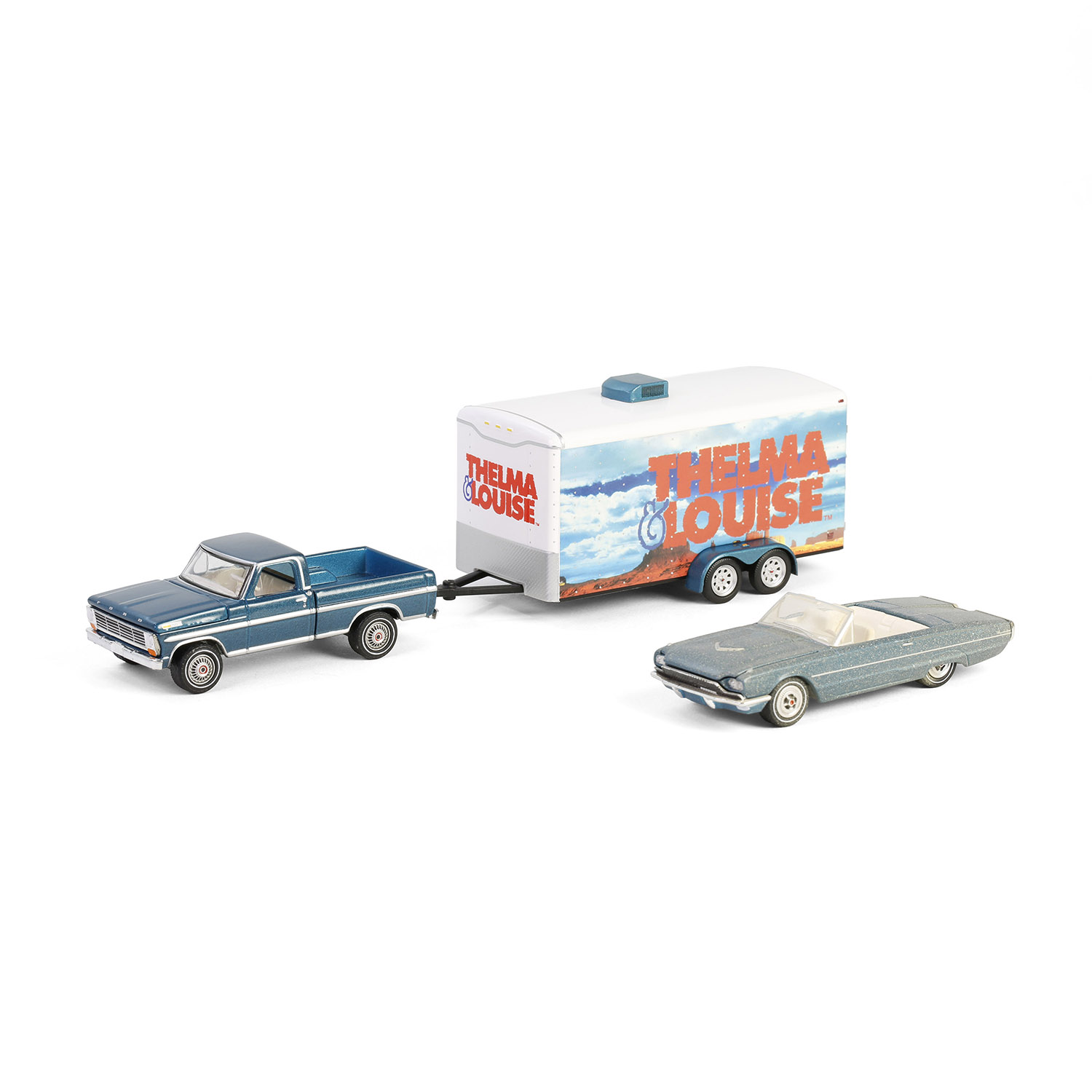 Thunderbird Convertible with Ford F-250 & Enclosed Car Hauler