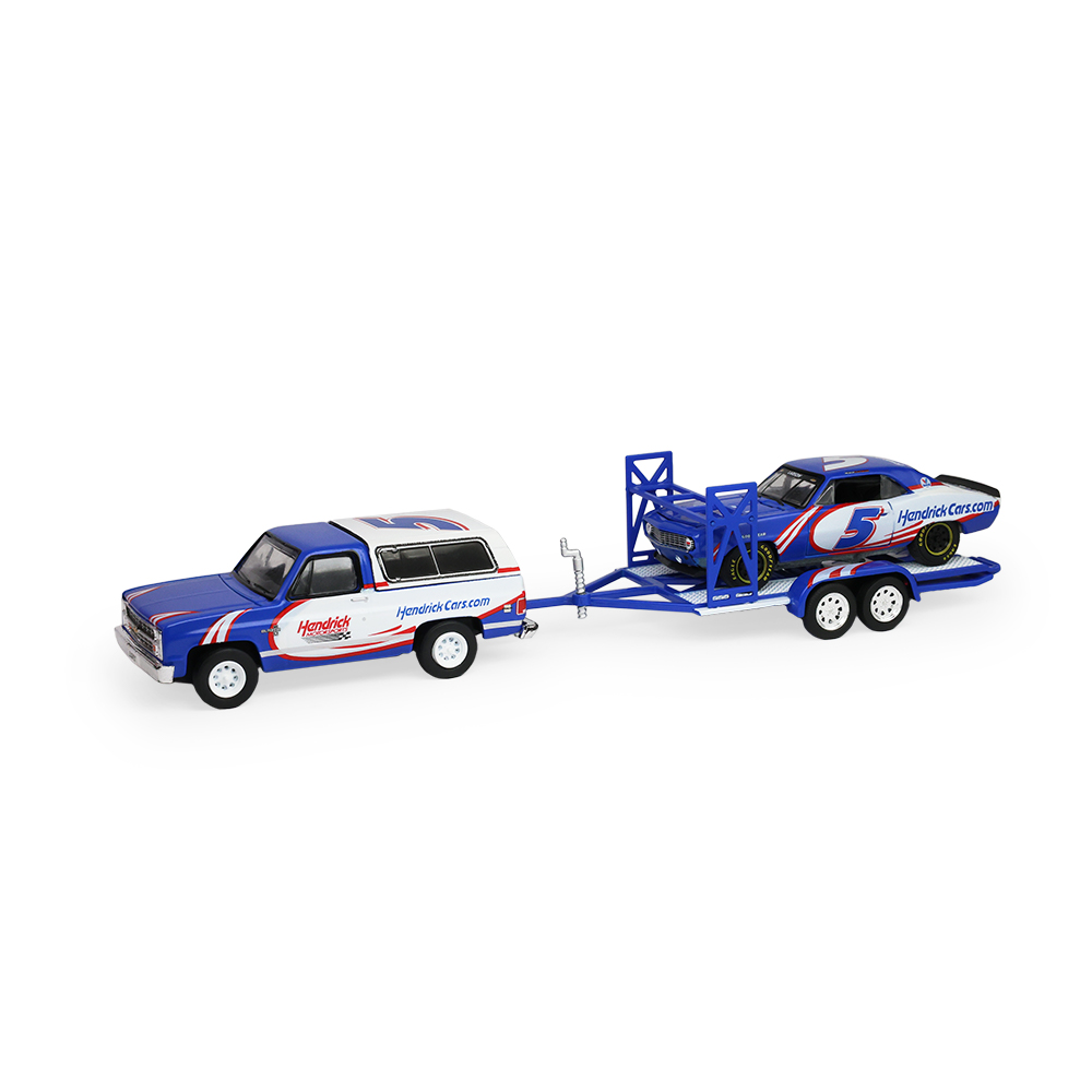 K5 Blazer Silverado & Camaro – Hendrick Motorsports – Kyle Larson #5 HendrickCars.com First Win Tribute on Tandem Car Trailer