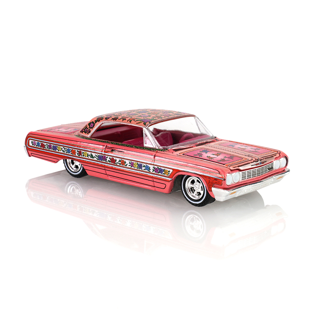 California Lowriders Series 1 - 1964 Chevrolet Impala Lowrider - Pink with Roses