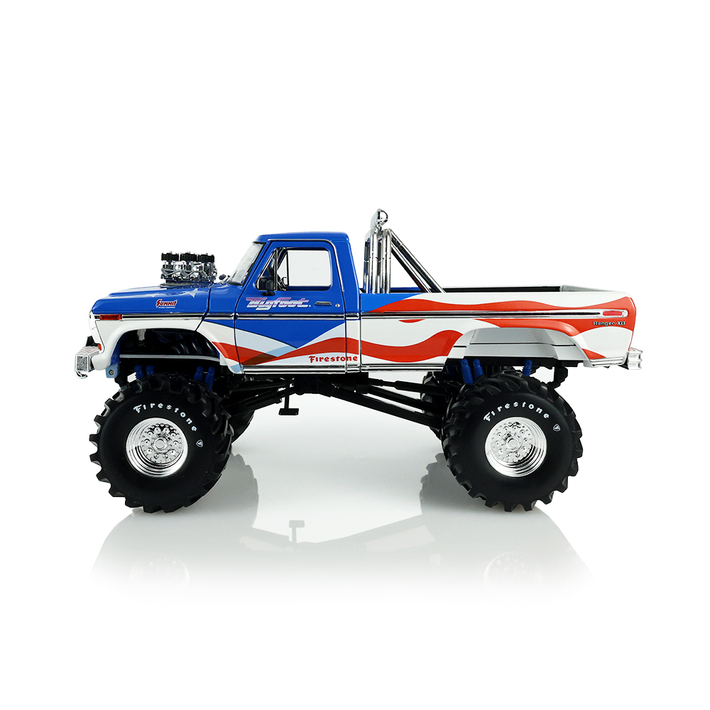 Kings of Crunch - Bigfoot #1 - 1979 Ford F-250 Monster Truck USA 250 Tribute with 1:18 Bob Chandler Standing Figure