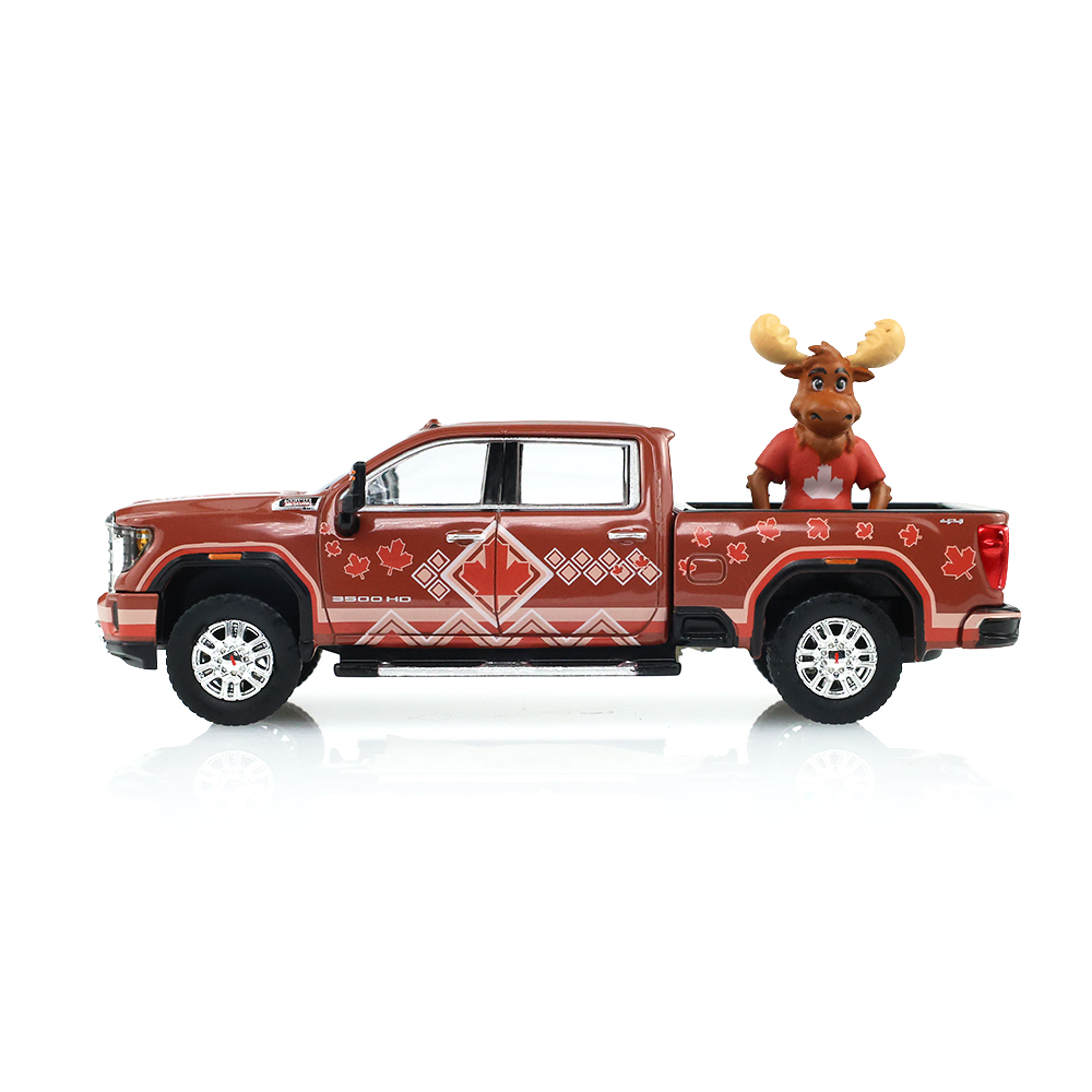 2022 GMC Sierra 3500 HD - International Soccer Celebration '26 - Canada Tribute with Moose Figurine (Hobby Exclusive)