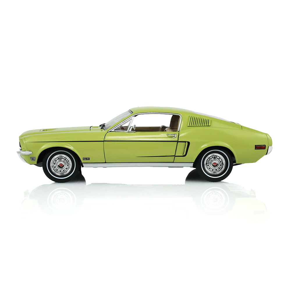 1968 Ford Mustang GT Fastback – Lime Gold with Black GT Stripe