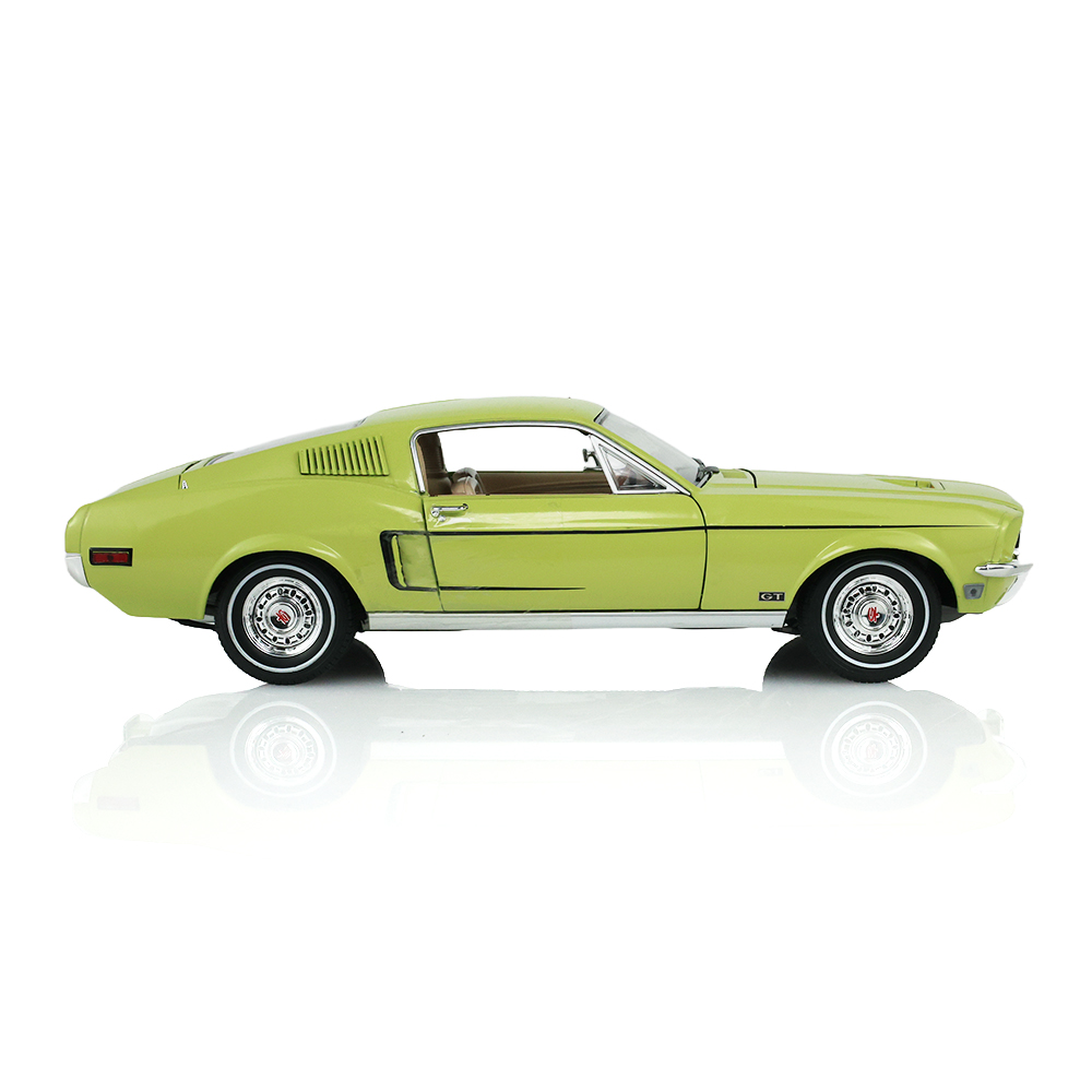 1968 Ford Mustang GT Fastback – Lime Gold with Black GT Stripe
