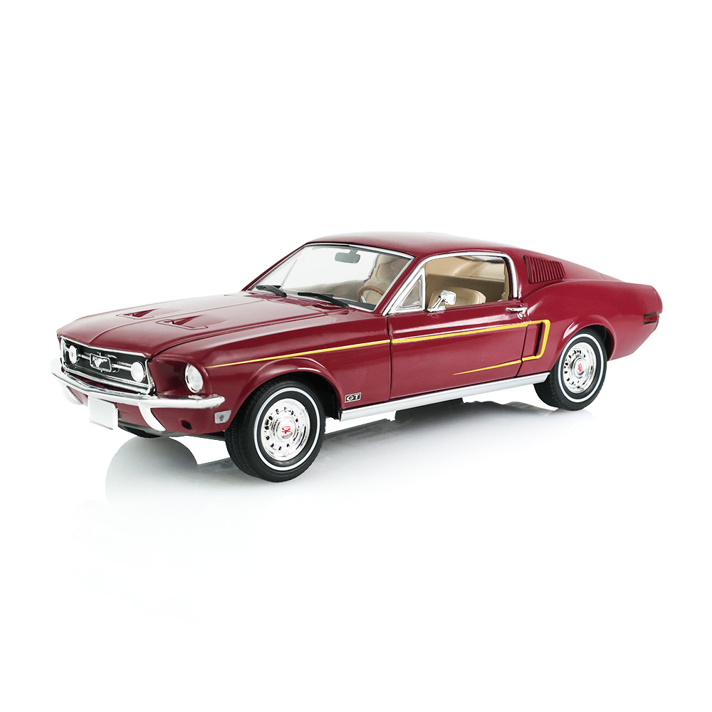 1968 Ford Mustang GT Fastback – Royal Maroon with Gold GT Stripe
