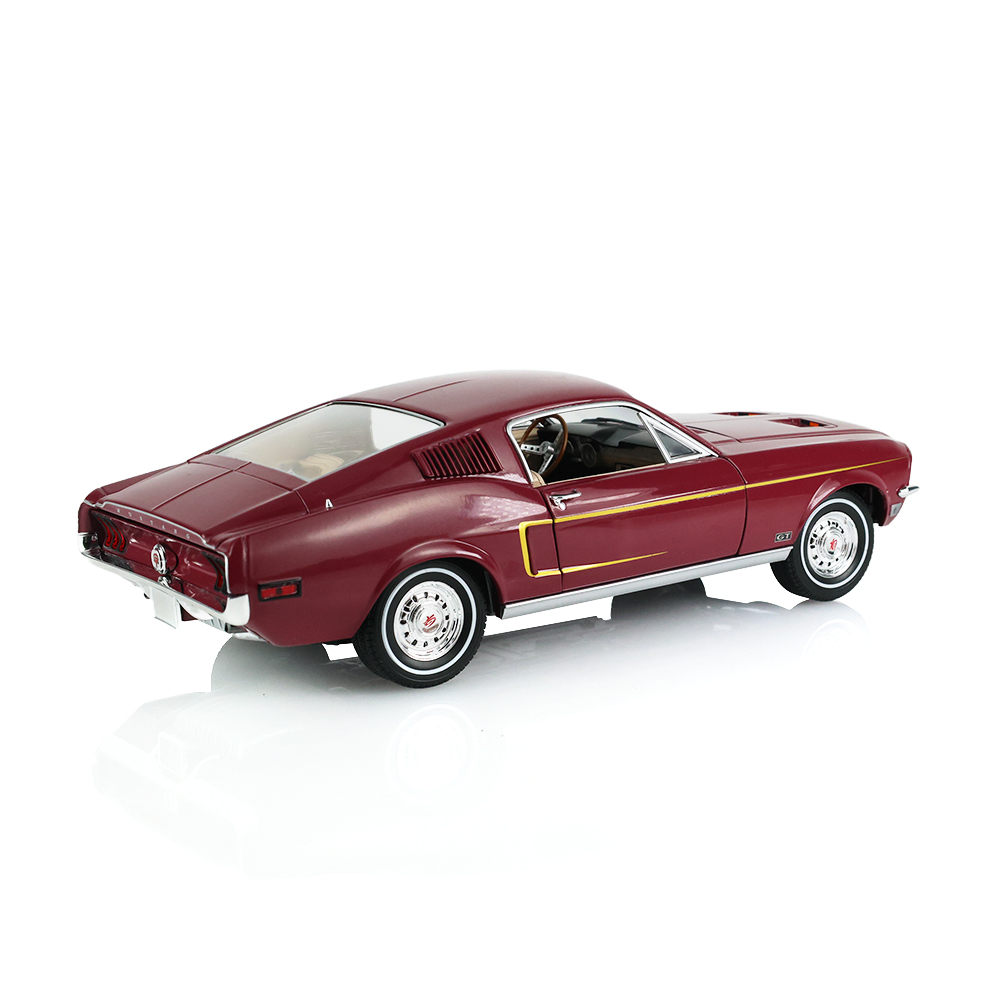 1968 Ford Mustang GT Fastback – Royal Maroon with Gold GT Stripe
