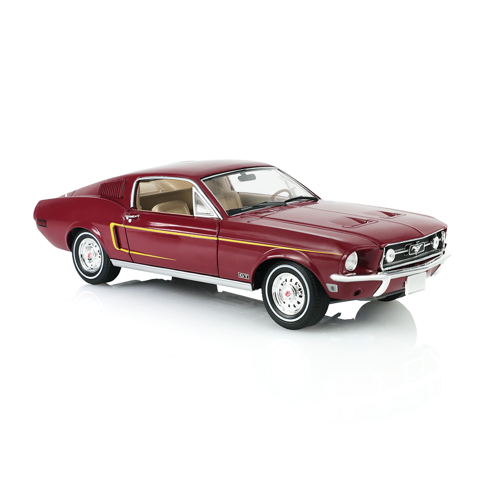 1968 Ford Mustang GT Fastback – Royal Maroon with Gold GT Stripe