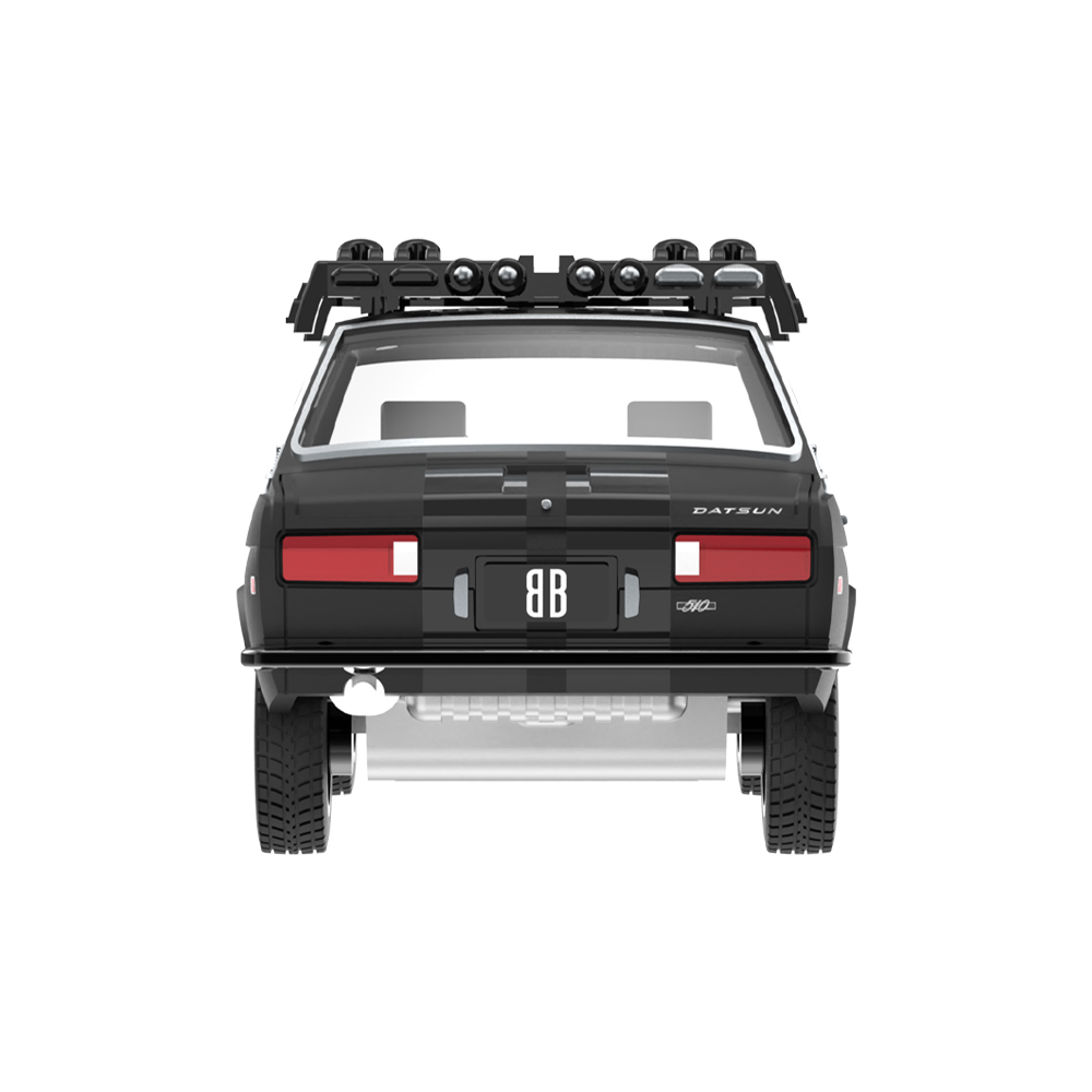 1971 Datsun 510 with Ski Roof Rack - Black Bandit Solid Pack