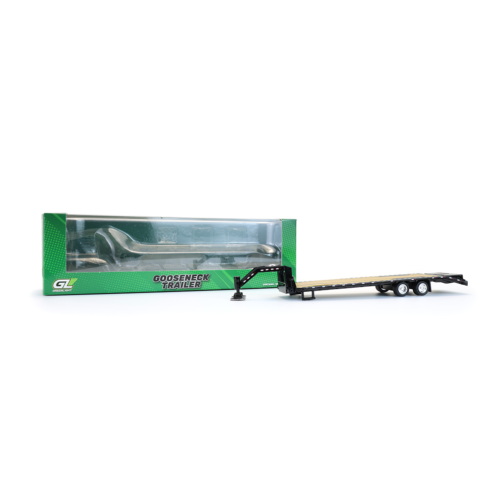 Gooseneck Trailer - Black with Red and White Conspicuity Stripes (Hobby Exclusive)