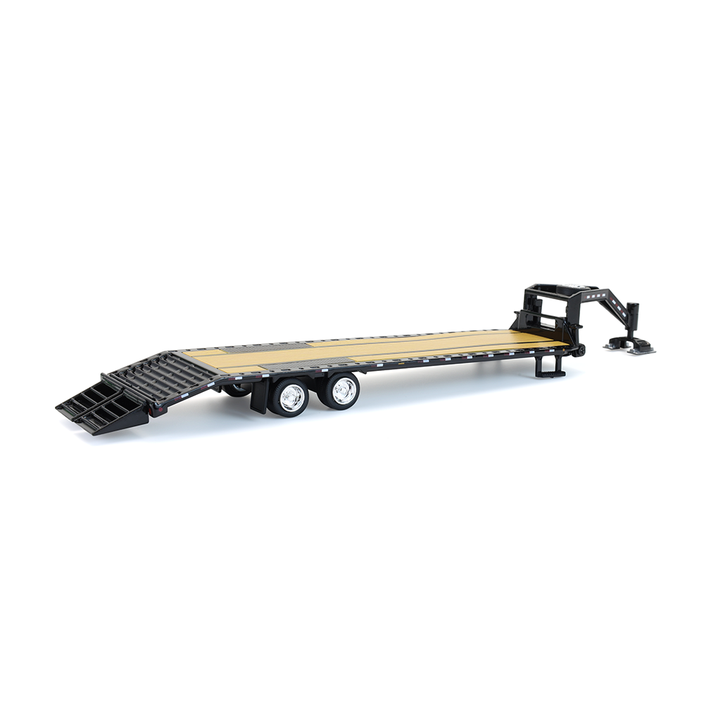Gooseneck Trailer - Black with Red and White Conspicuity Stripes (Hobby Exclusive)